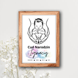 Plakat cud narodzin - plakat personalizowany dla dziecka